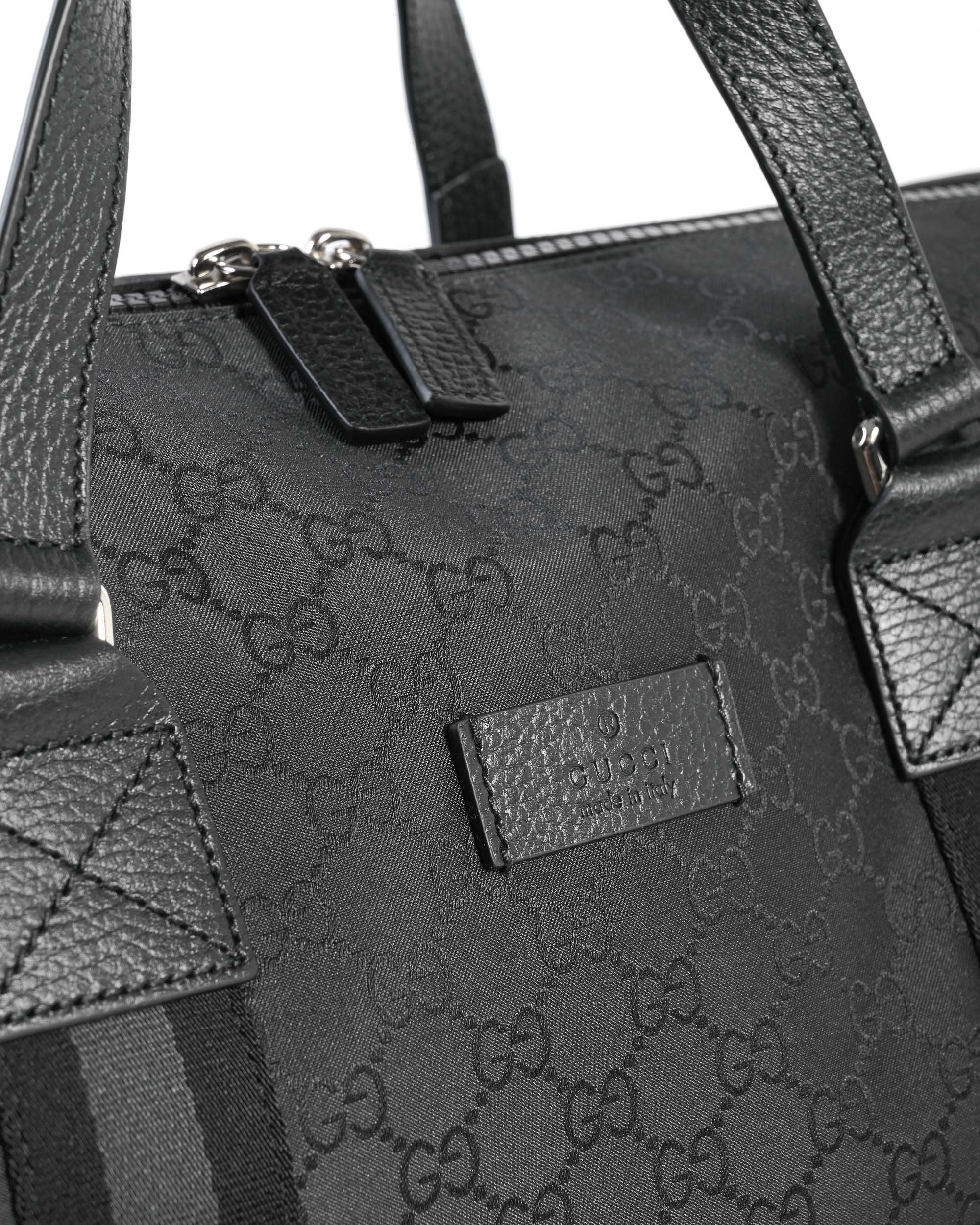 Borsa da viaggio in nylon con stampa GG Gucci 449180 G1XXN 8615