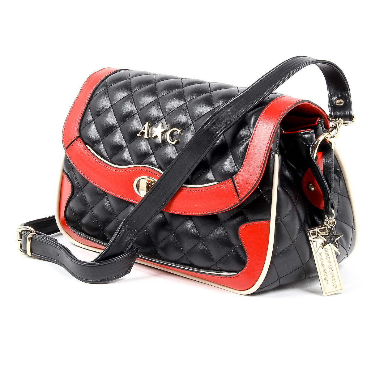 Borsa a mano da donna Andrew Charles nera DOMINIQUE