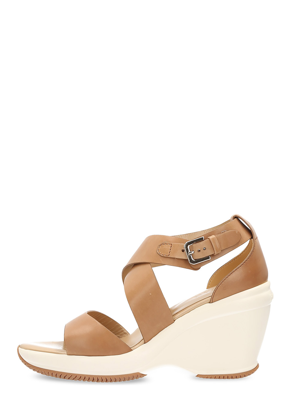 Hogan Sandalo con zeppa da donna Beige HXW1460A360DDGIS002