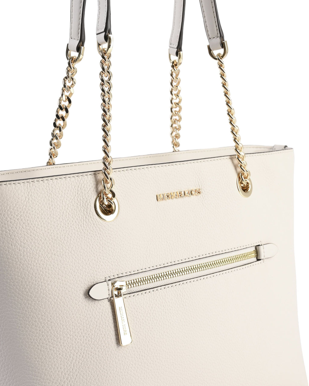 Borsa tote con catena e cerniera frontale di medie dimensioni Michael Kors 35F2GTTT2L LT CREAM