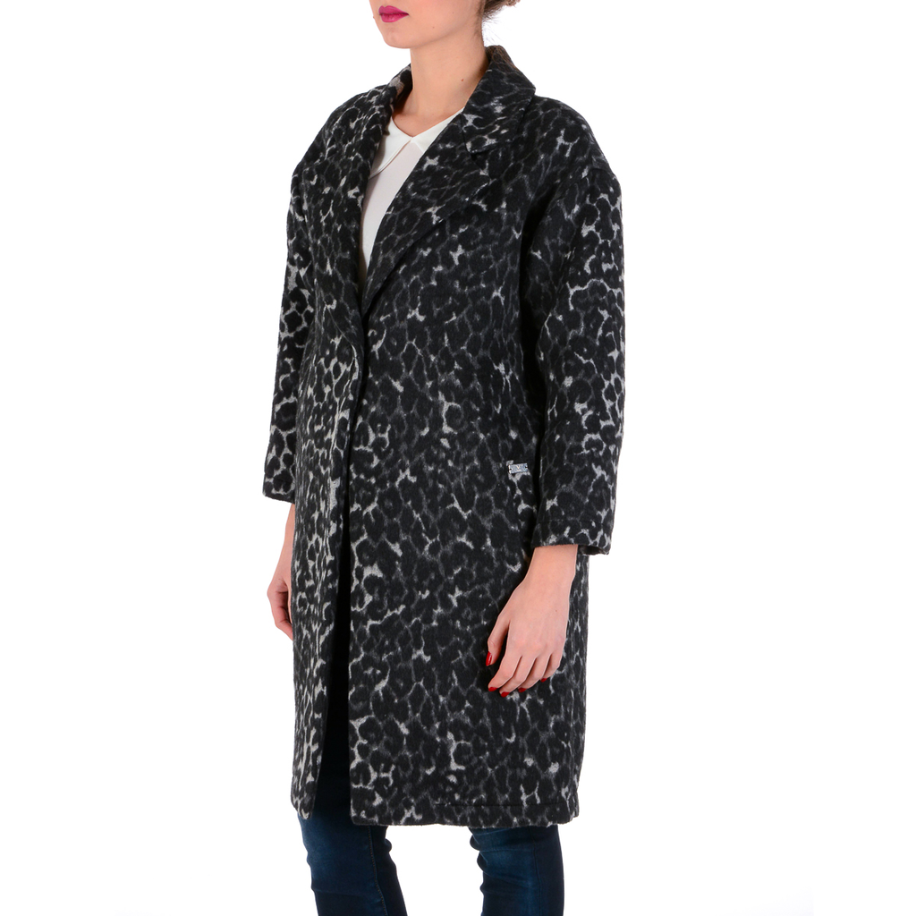 V 1969 Italia Cappotto da donna maniche lunghe grigio GEMMA