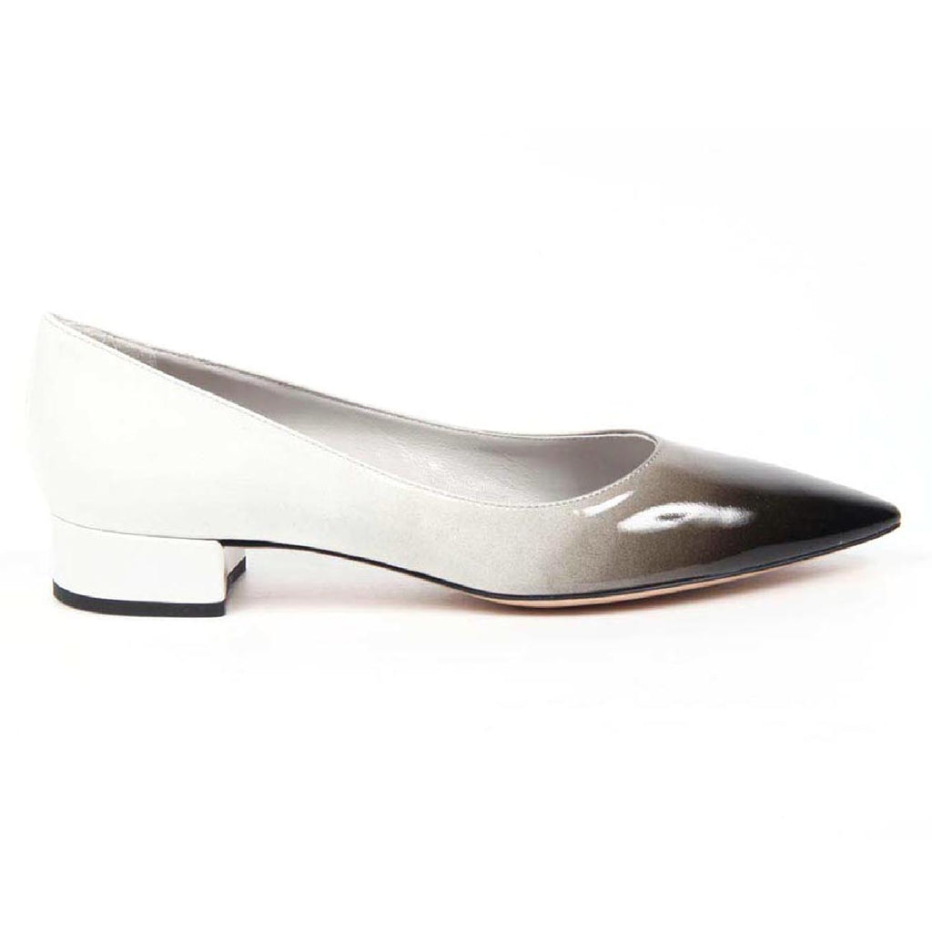 V 1969 Italia Ballerina con tacco da donna 5580 2946 PE DEGRANE VERNICE DEGRA NERO