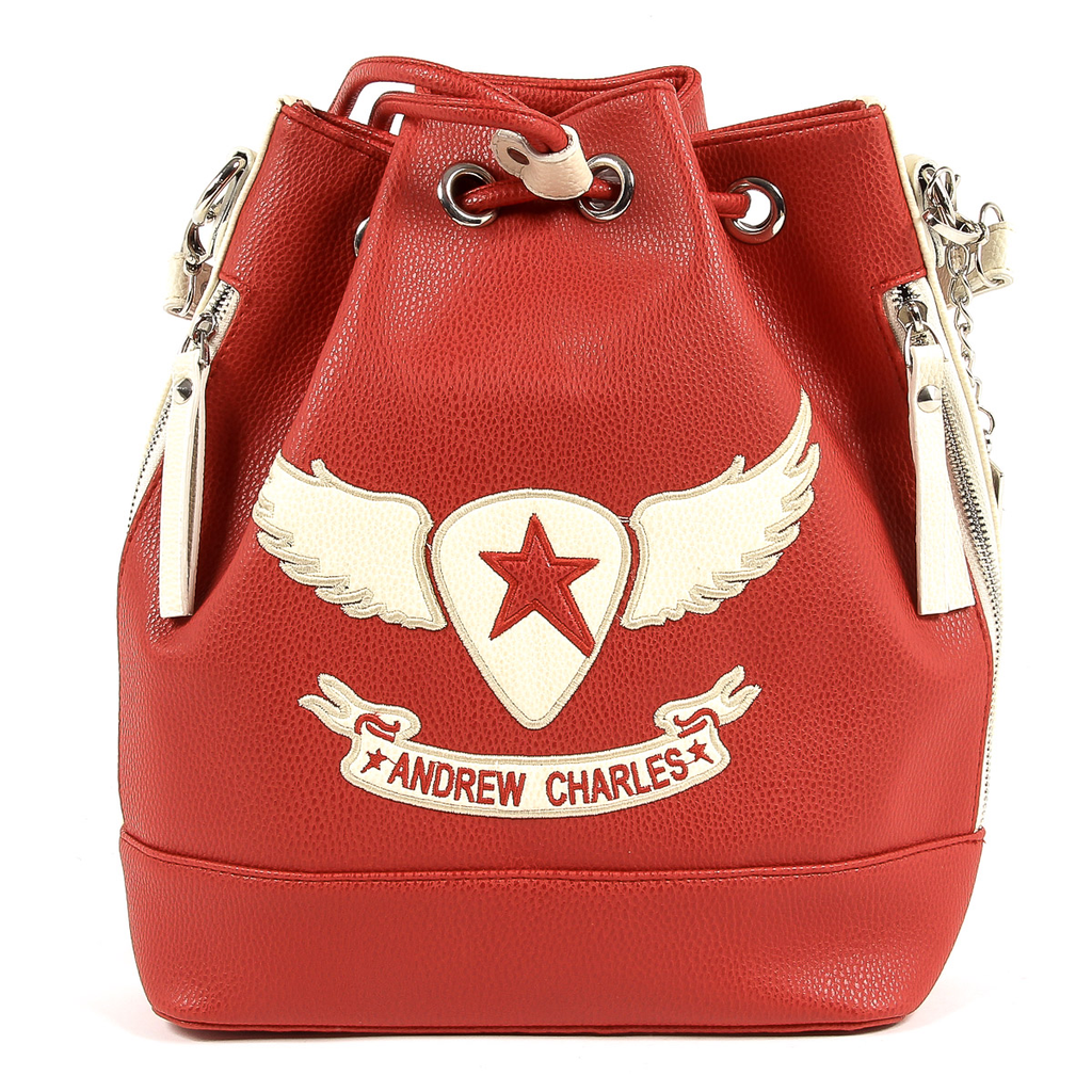 Borsa a mano da donna Andrew Charles rossa LUCINDA