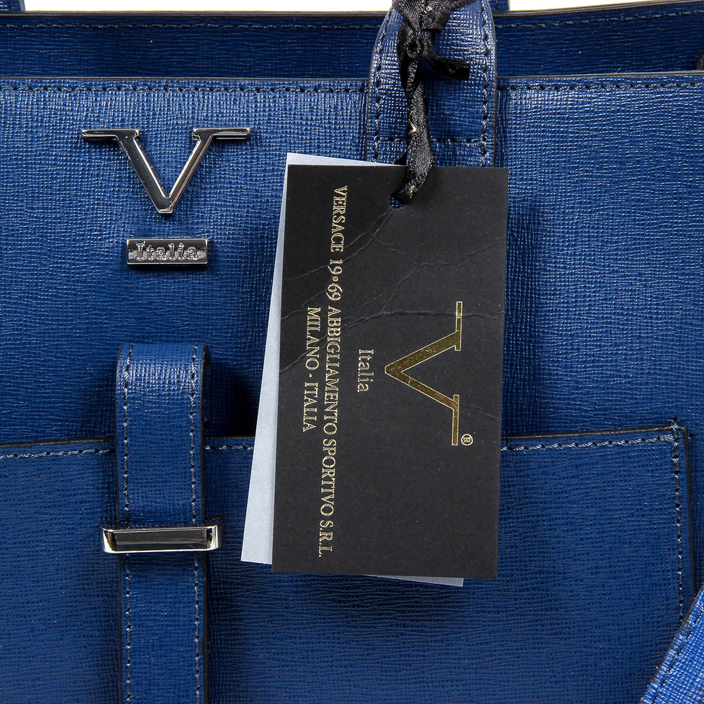 V 1969 Italia Borsa da donna V006-S SAFFIANO BLU JEANS