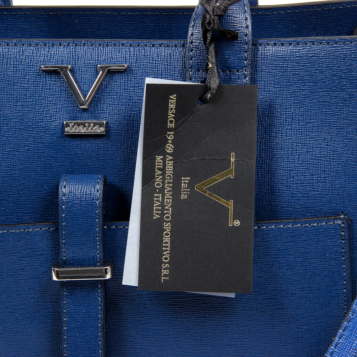 V 1969 Italia Borsa da donna V006-S SAFFIANO BLU JEANS