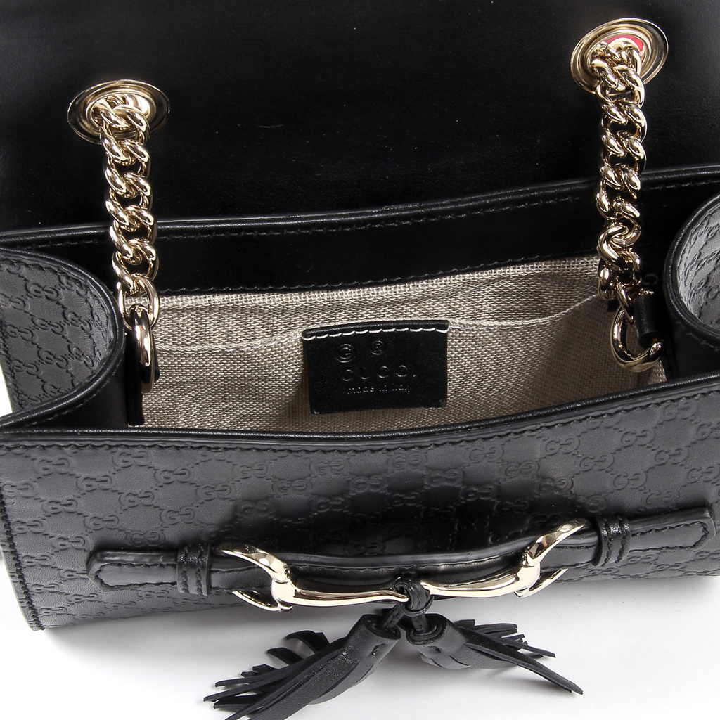 Borsa a mano da donna Gucci GG Guccissima nera 449636 1000