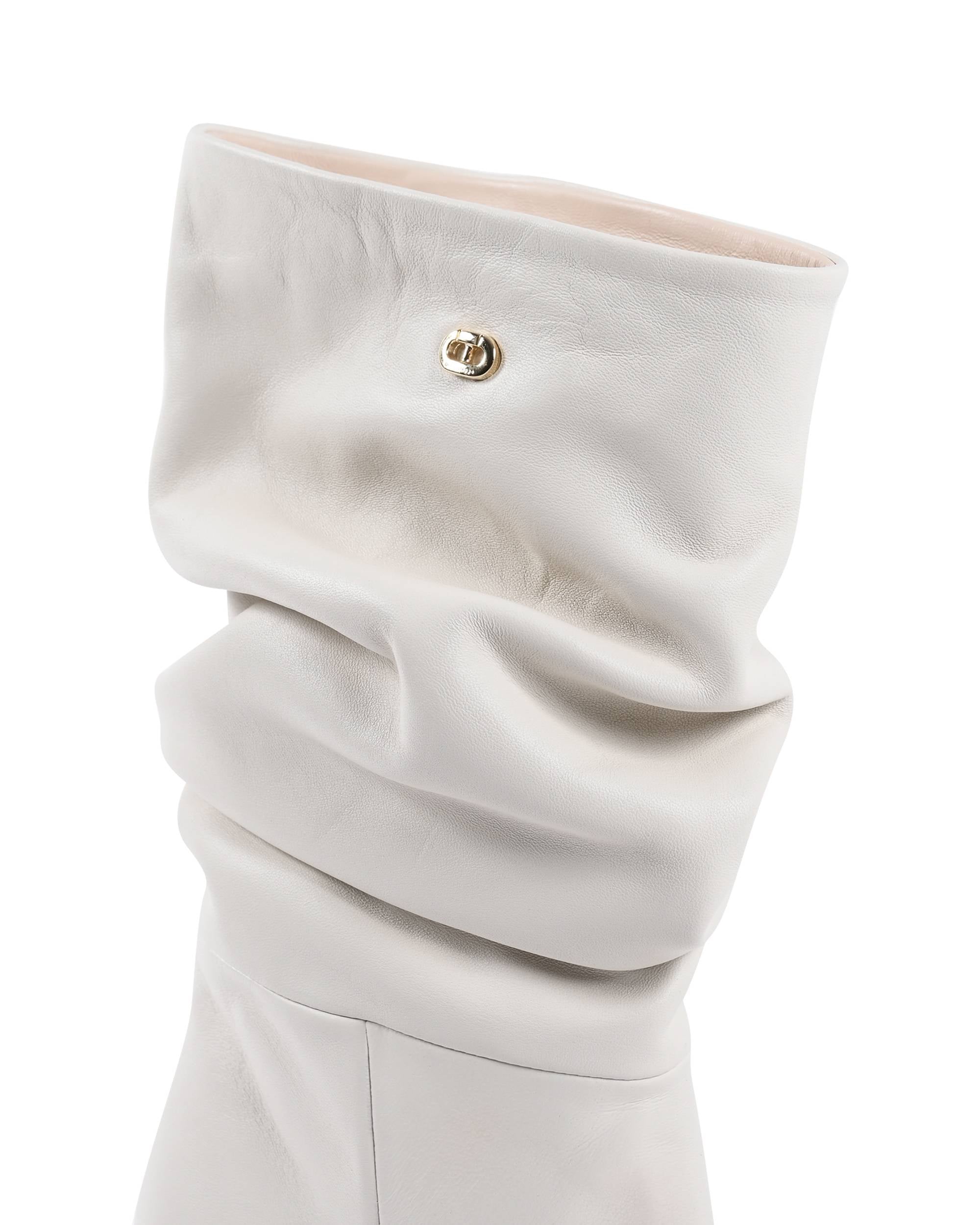 Cady Boot - Stivaletto corto bianco sporco