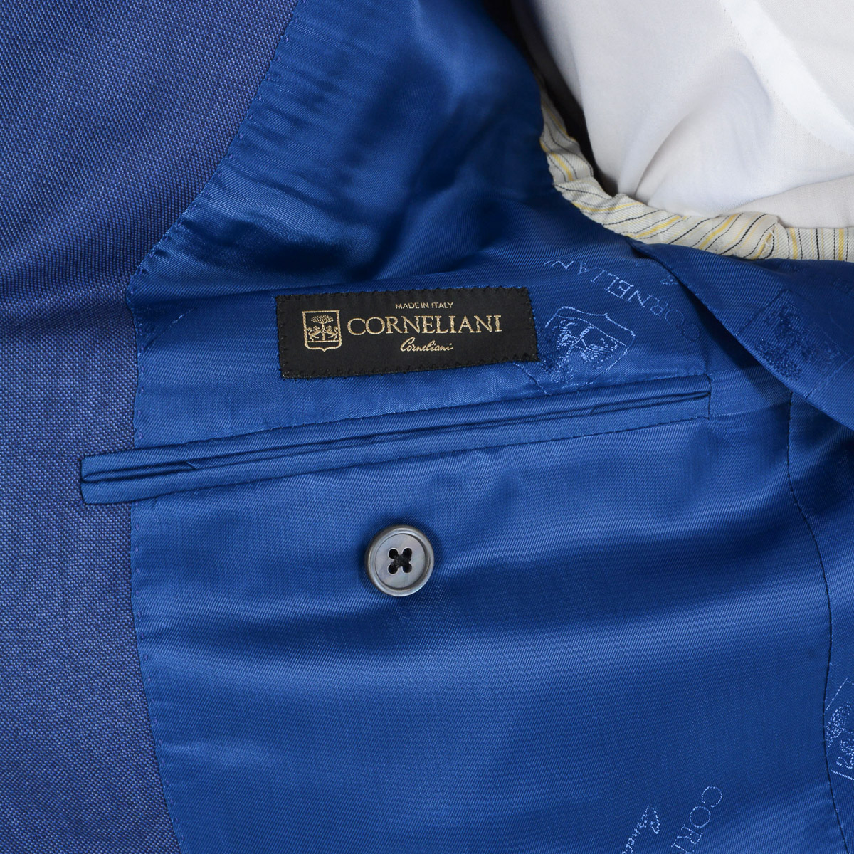 Abito da uomo Corneliani maniche lunghe blu Super 110's