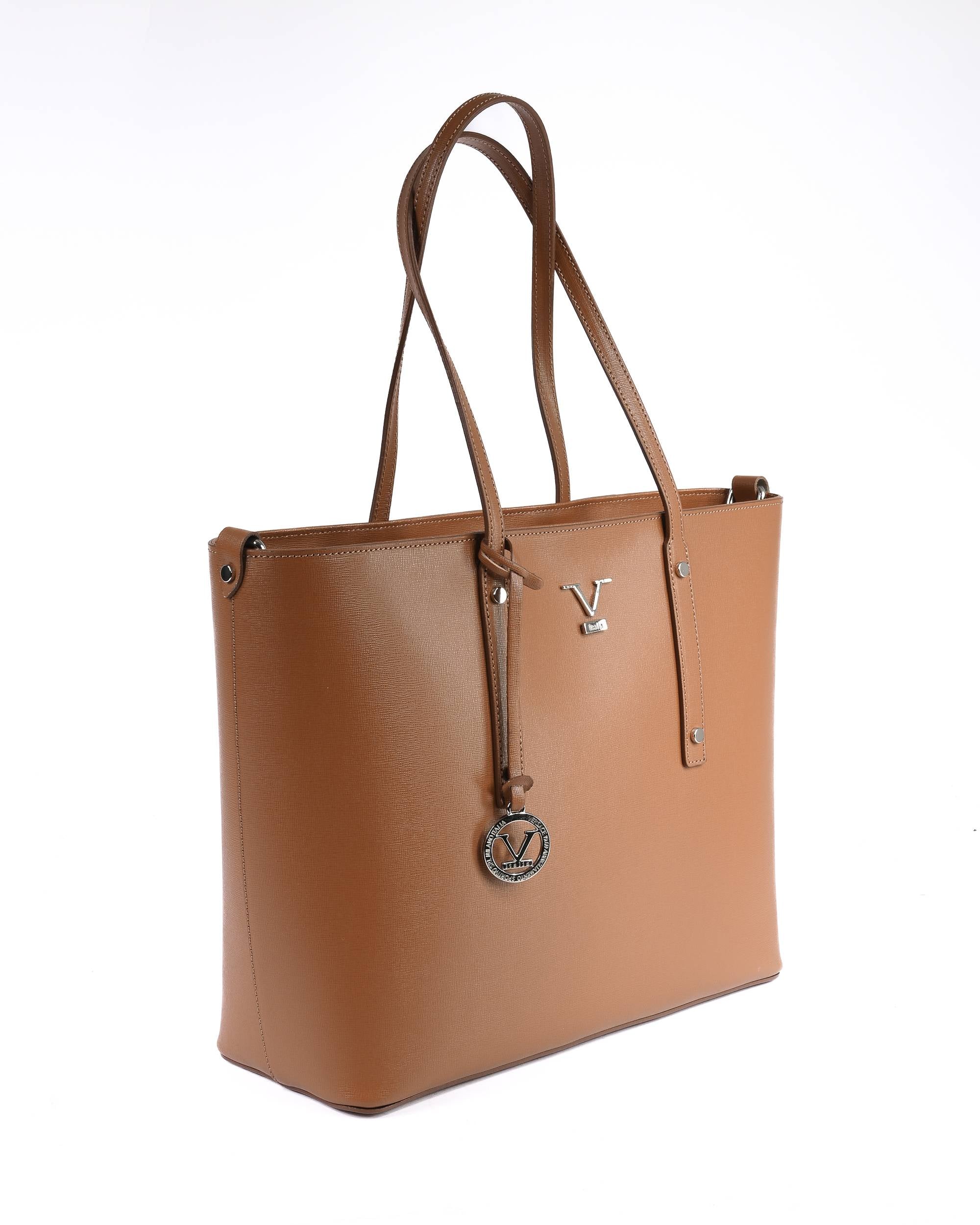 Borsa a Mano Donna V Italia CB1070 SAFFIANO CUOIO
