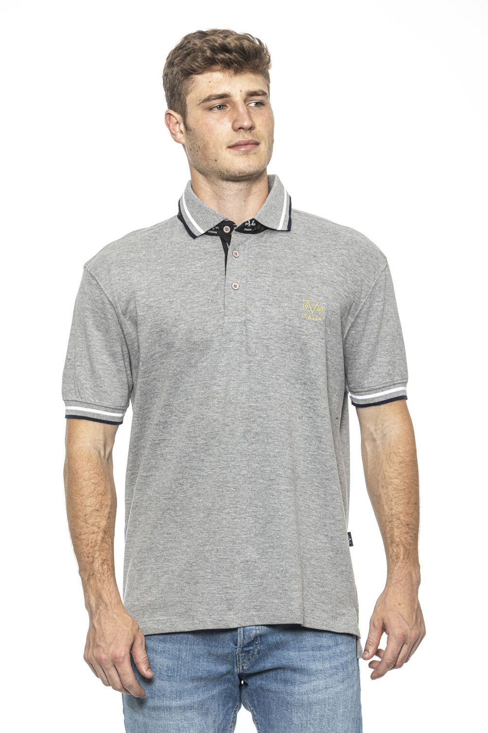 19V69 Italia Polo Uomo Grigio RETRO GRIGIO