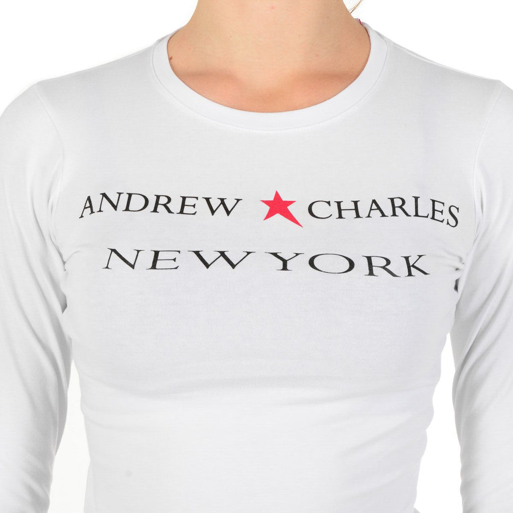 Andrew Charles By Andy Hilfiger T-shirt da donna LS TS602 031002 PHENIX WHITE 003