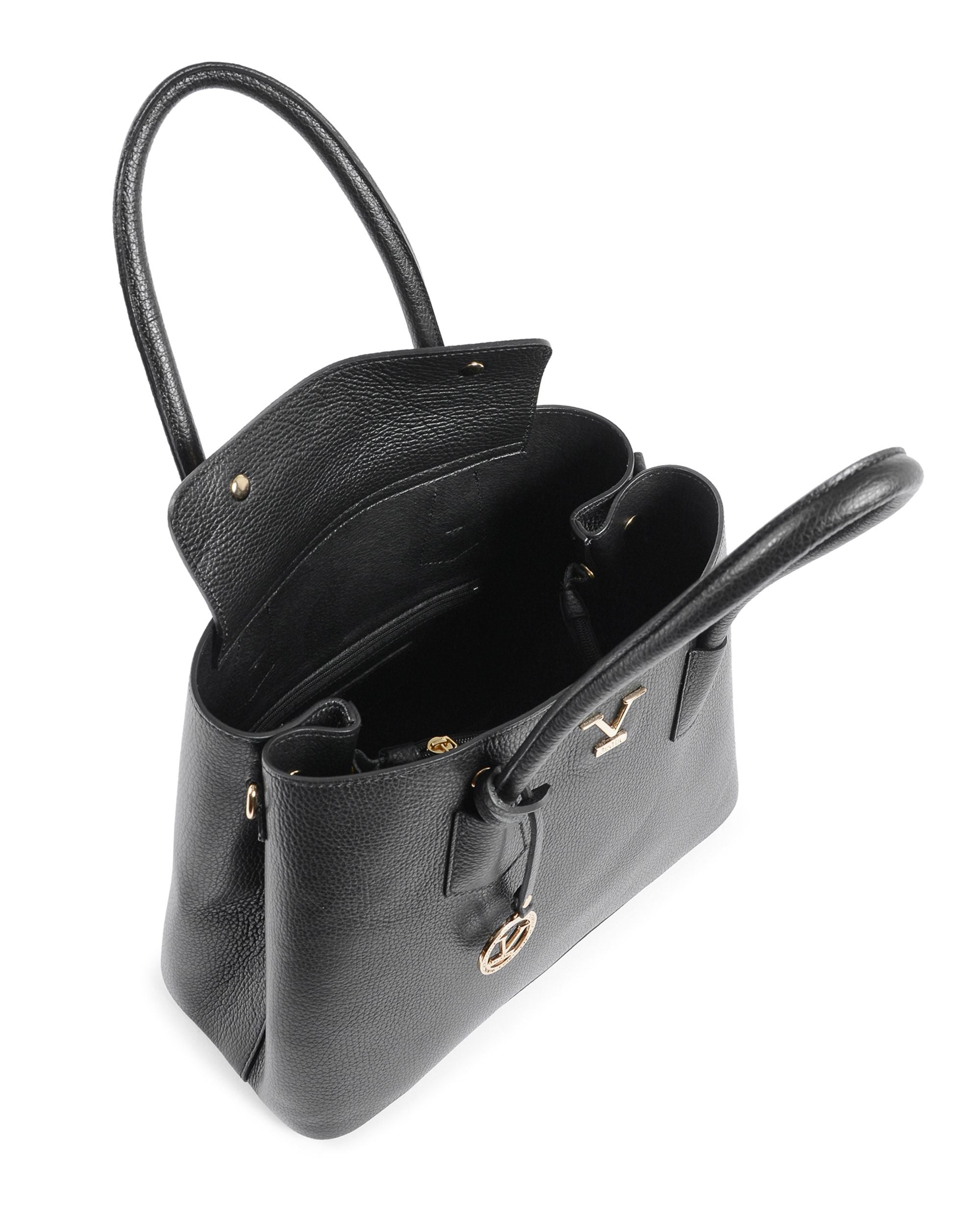 V Italia Borsa da donna nera 10510 V2 DOLLARO NERO
