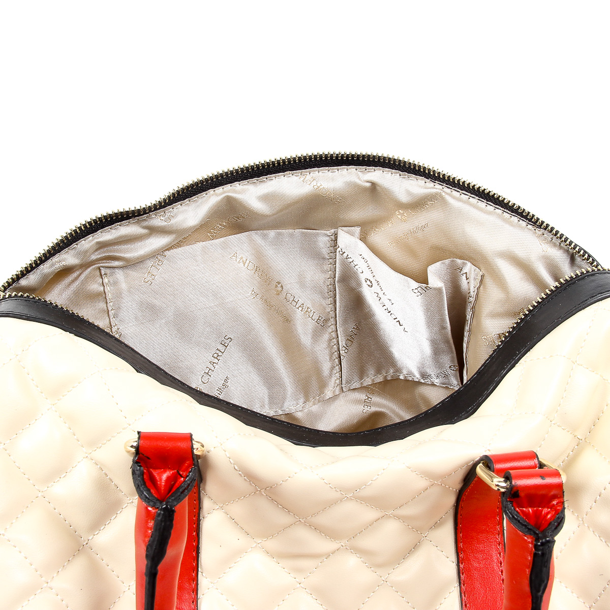 Borsa a mano da donna Andrew Charles Beige ABBIE