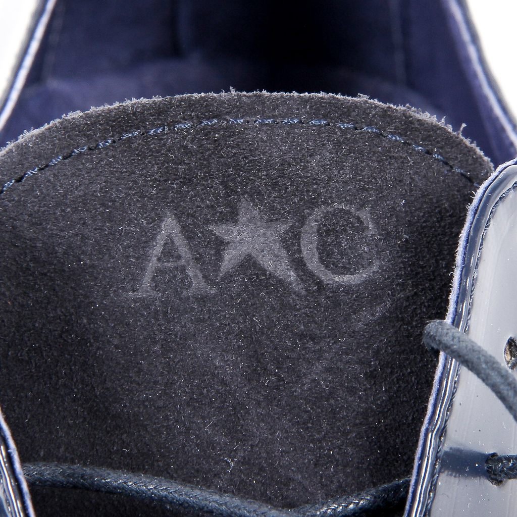Scarpe Oxford brogue da uomo Andrew Charles 911 ABRASIVATO CAMOSCIO BLEU