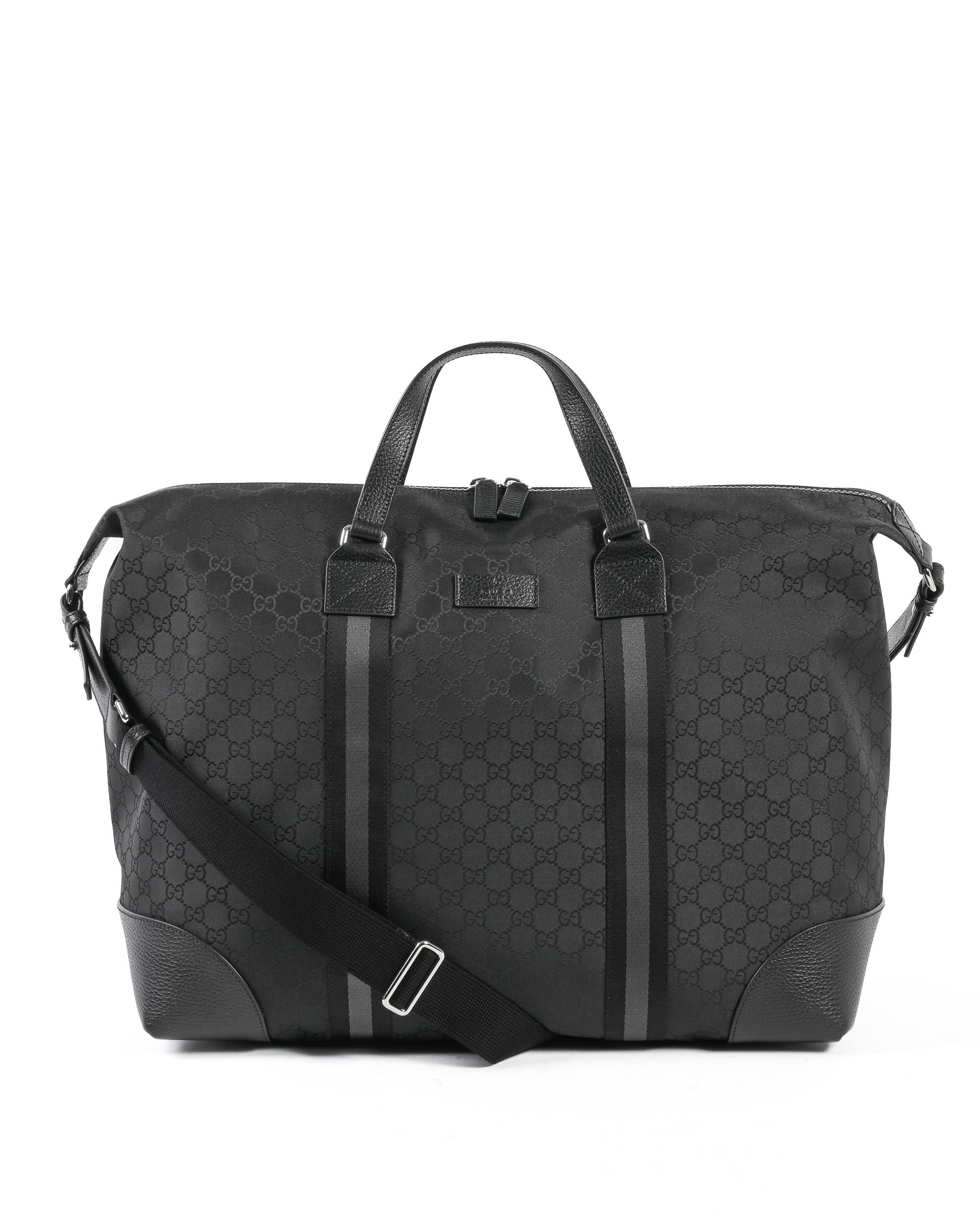 Borsa da viaggio in nylon con stampa GG Gucci 449180 G1XXN 8615