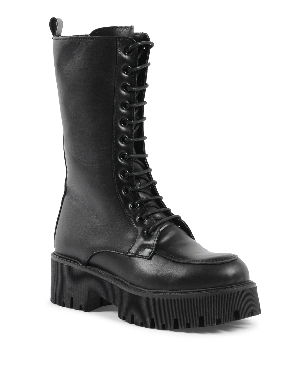 19V69 Italia Womens Short Boot Black 12-V VITELLO NERO