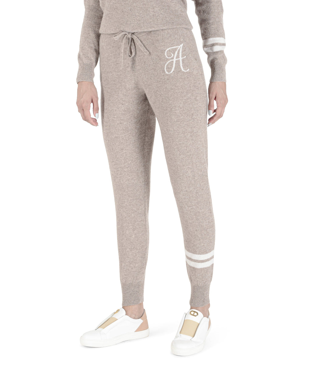 Pantaloni da tuta in cashmere - Cammello