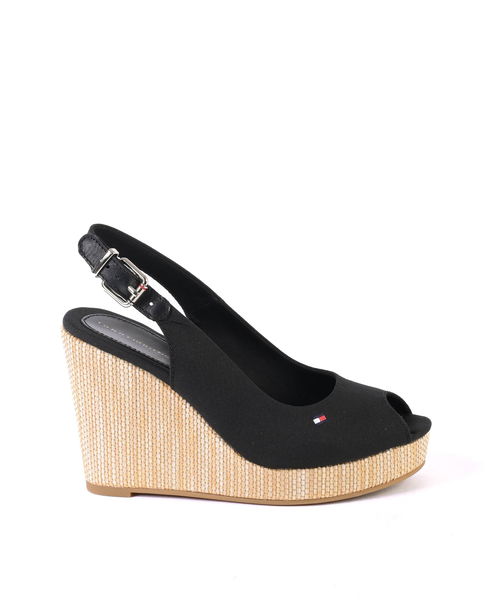 Sandalo da donna Tommy Hilfiger nero FW0FW04789BDS