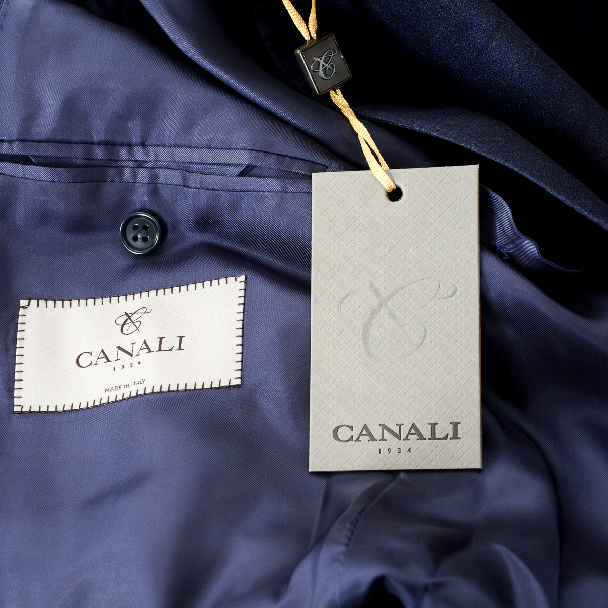 Abito da uomo Canali maniche lunghe blu scuro