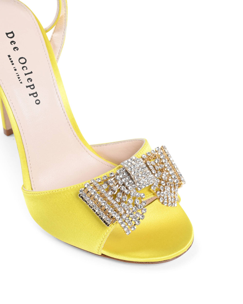 Sandalo con fiocco in raso - Giallo