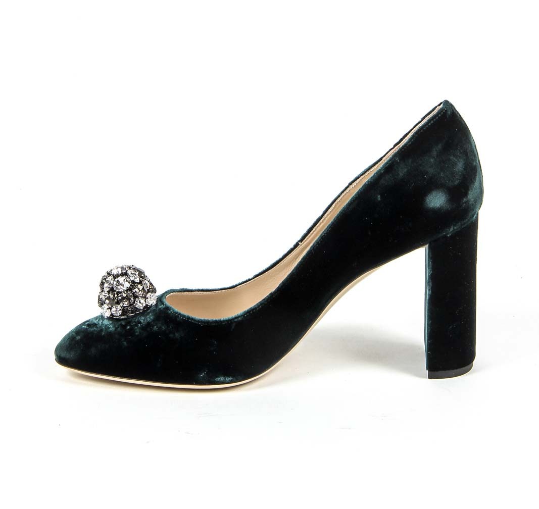 Décolleté da donna V 1969 Italia 3102045 VELLUTO VERDE