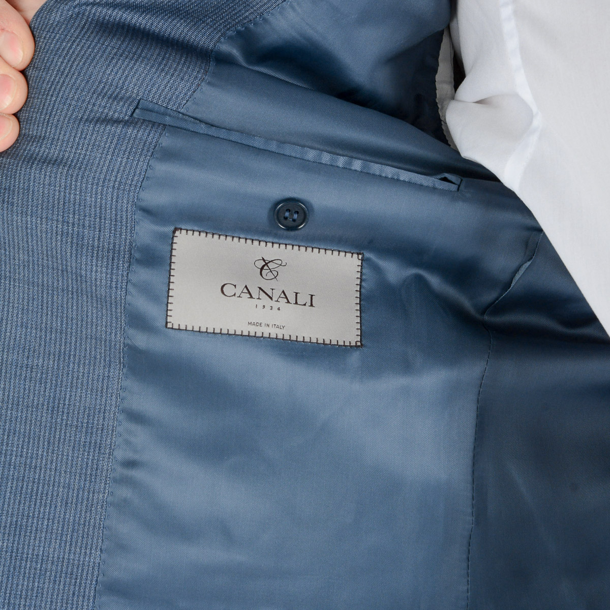 Abito da uomo Canali maniche lunghe azzurro