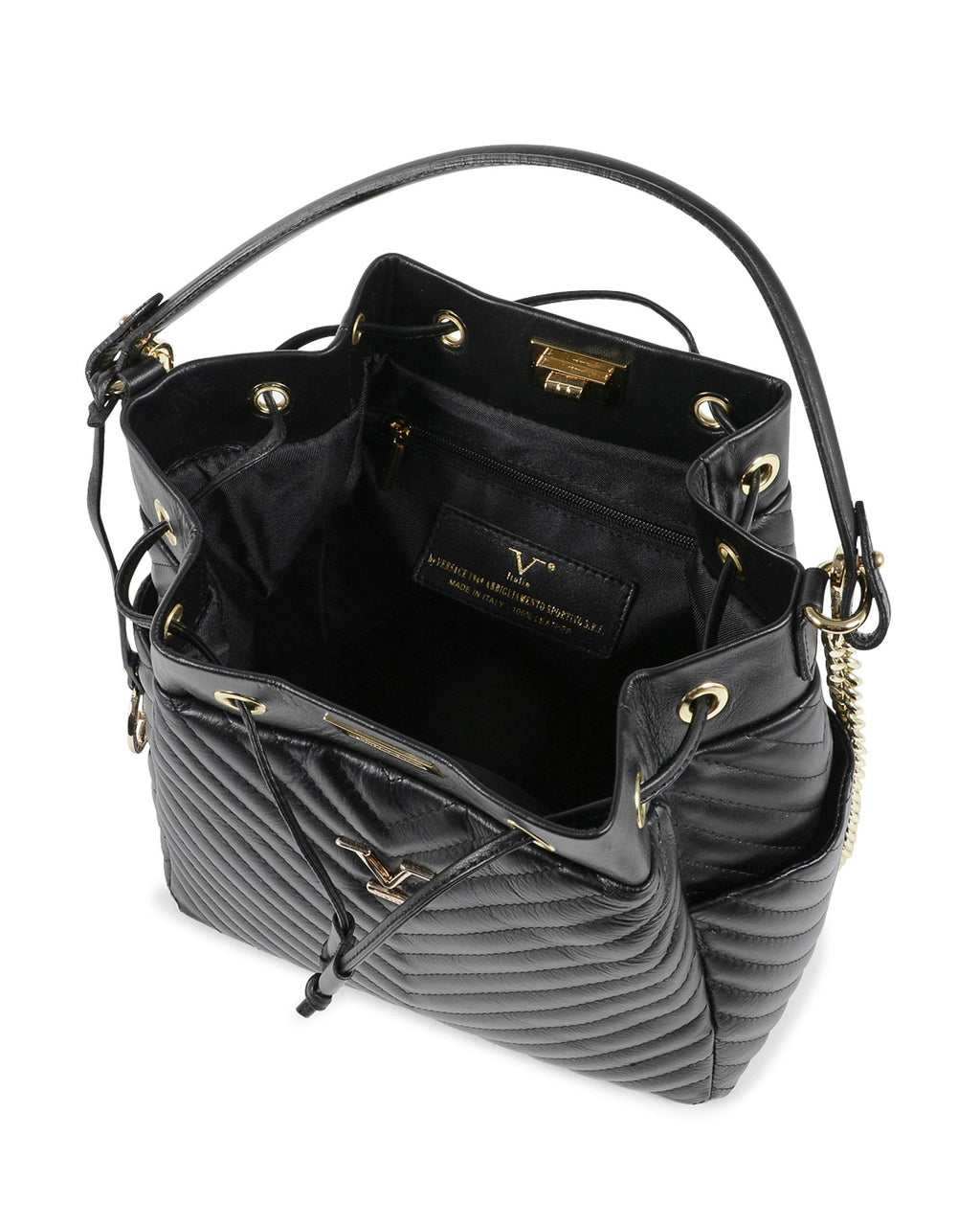 V Italia Borsa a tracolla da donna nera BH10272 52 SAUVAGE NERO
