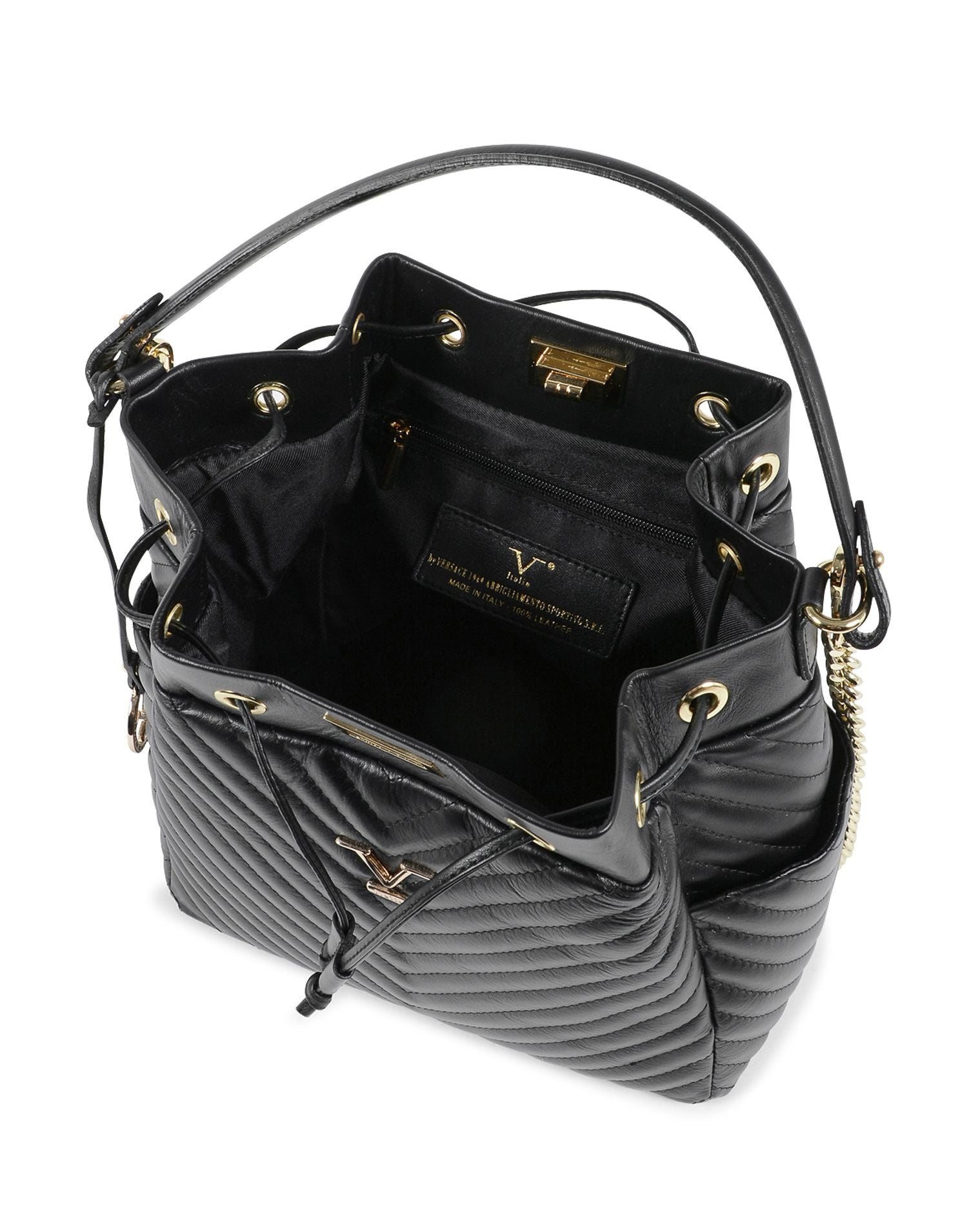 V Italia Borsa a tracolla da donna nera BH10272 52 SAUVAGE NERO
