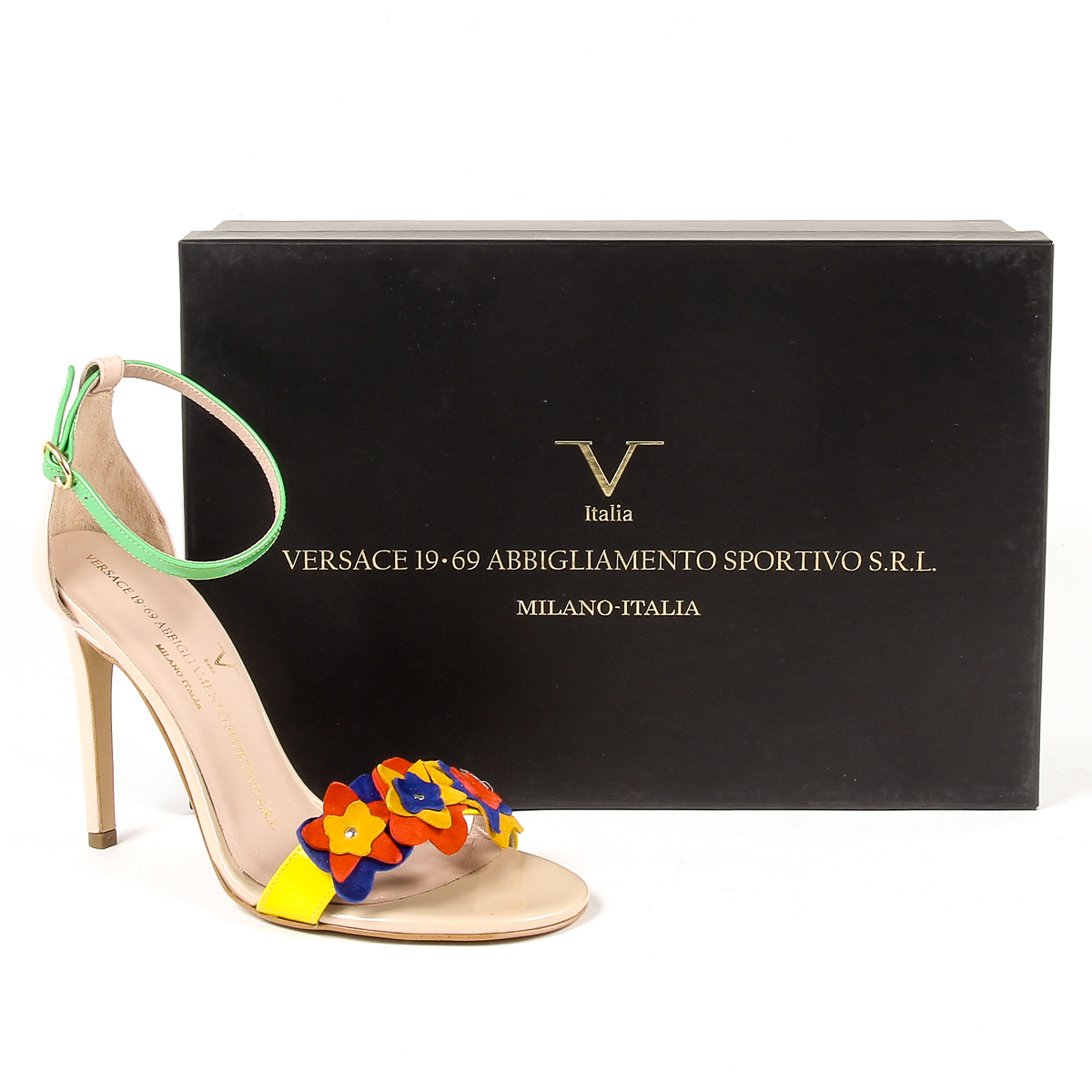 V 1969 Italia Sandalo con cinturino alla caviglia da donna Multicolor CATALINA