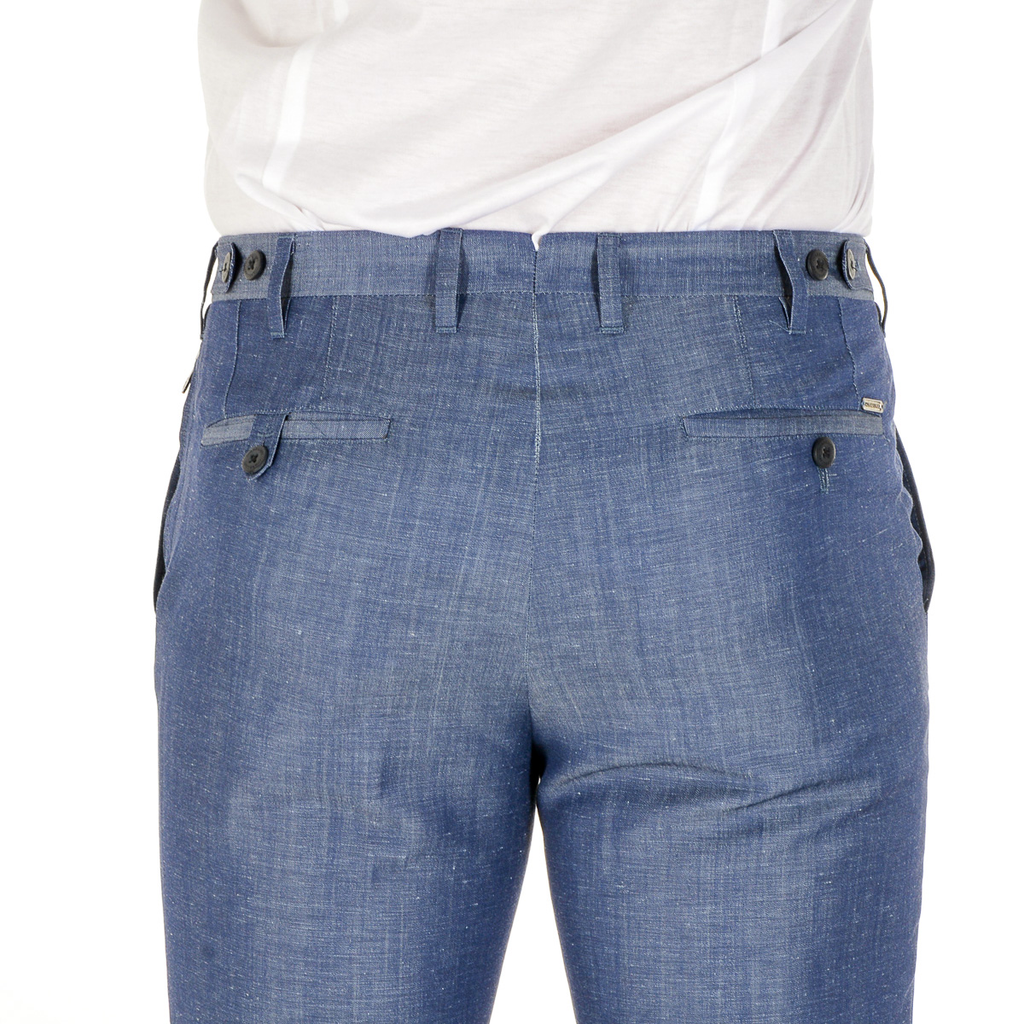 Corneliani Pantaloni Uomo Azzurro