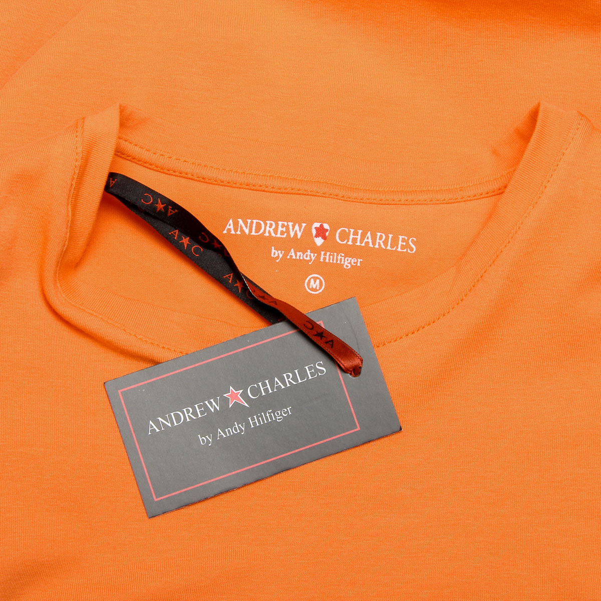 Andrew Charles T-shirt da uomo a maniche corte con scollo rotondo arancione KEITA