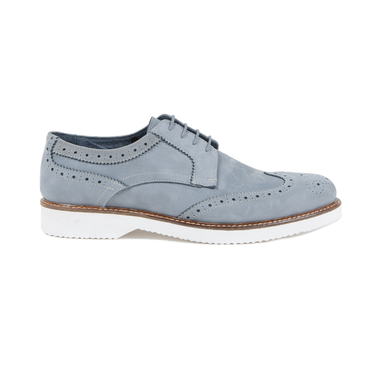 V 1969 Italia Scarpa Brogue Uomo Azzurro Chiaro HARRY