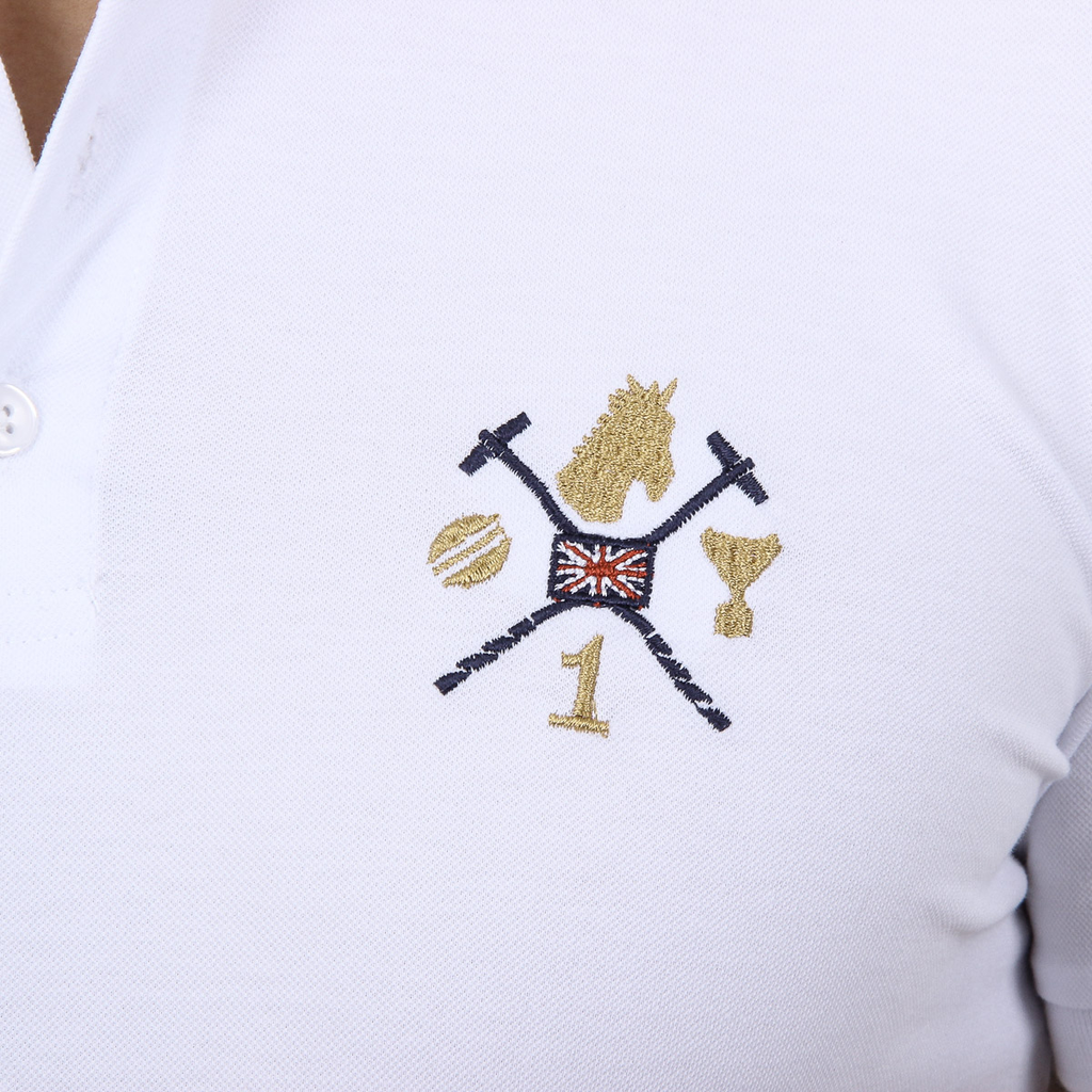 Polo da uomo a maniche corte Ufford & Suffolk Polo Club US004 BIANCO