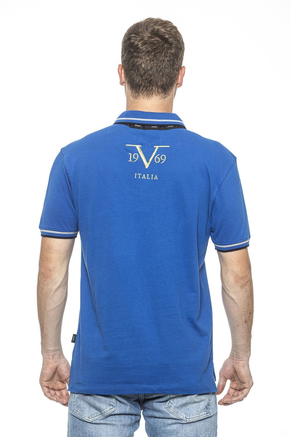 19V69 Italia Polo Uomo Blu RETRO BLU REALE