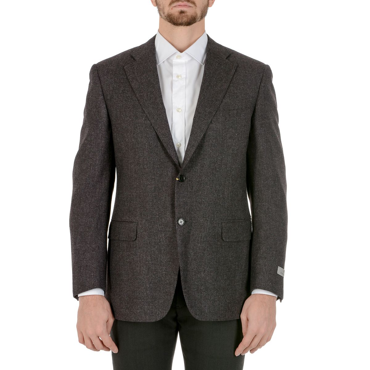 Giacca da uomo Canali maniche lunghe grigio scuro
