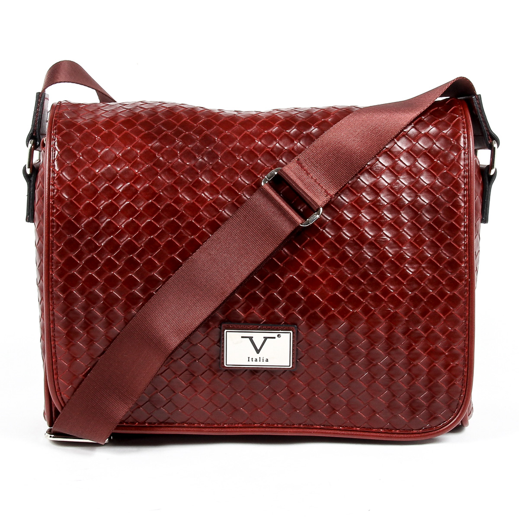 V 1969 Italia Borsa da uomo rosso scuro LEROY