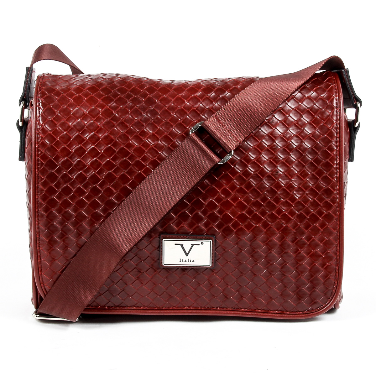 V 1969 Italia Borsa da uomo rosso scuro LEROY