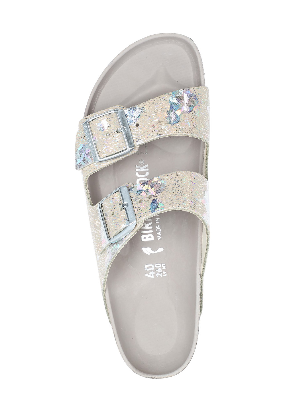 Sandalo Birkenstock da donna color argento Arizona