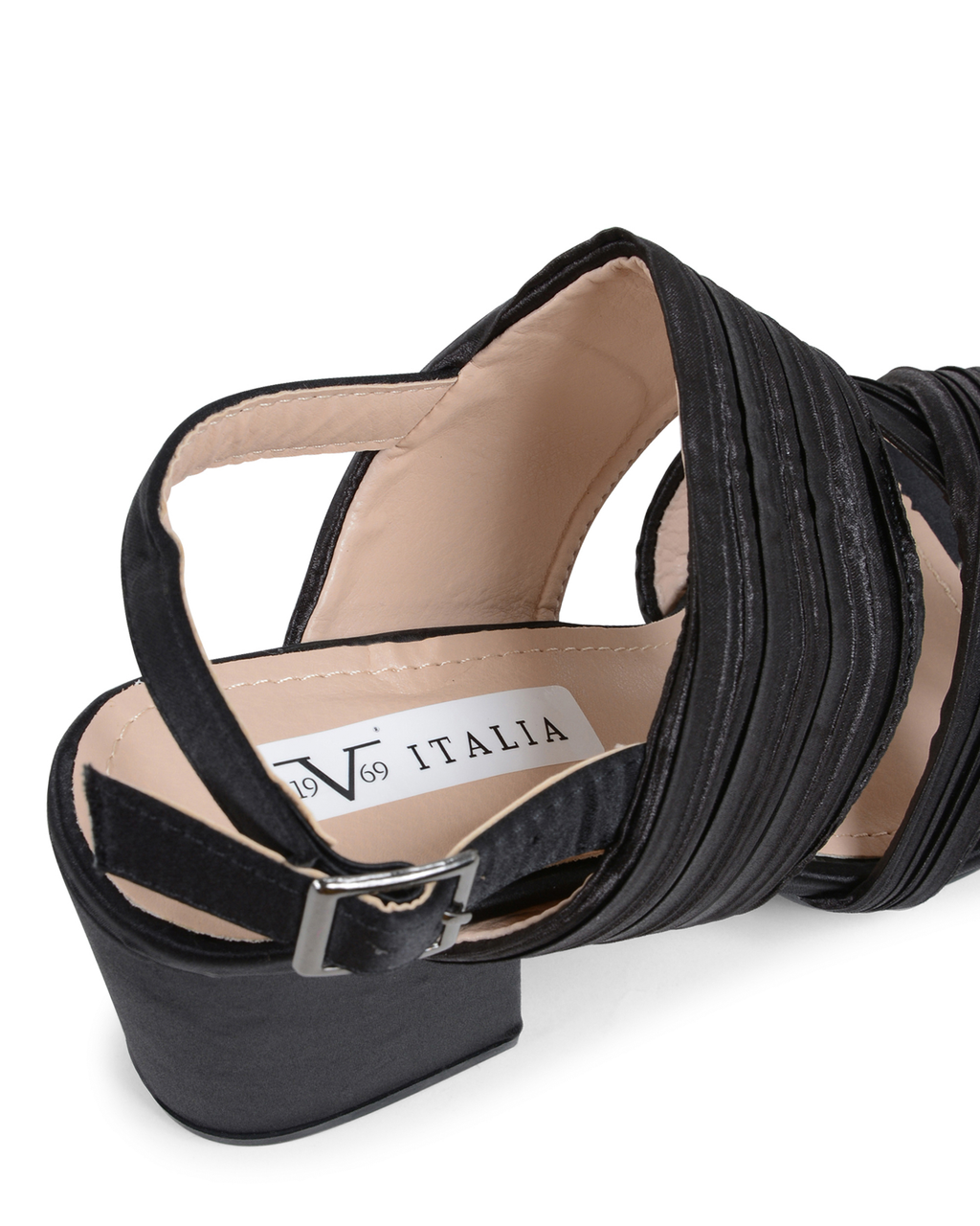 19V69 Italia Sandalo con cinturino posteriore da donna Nero V31 NERO