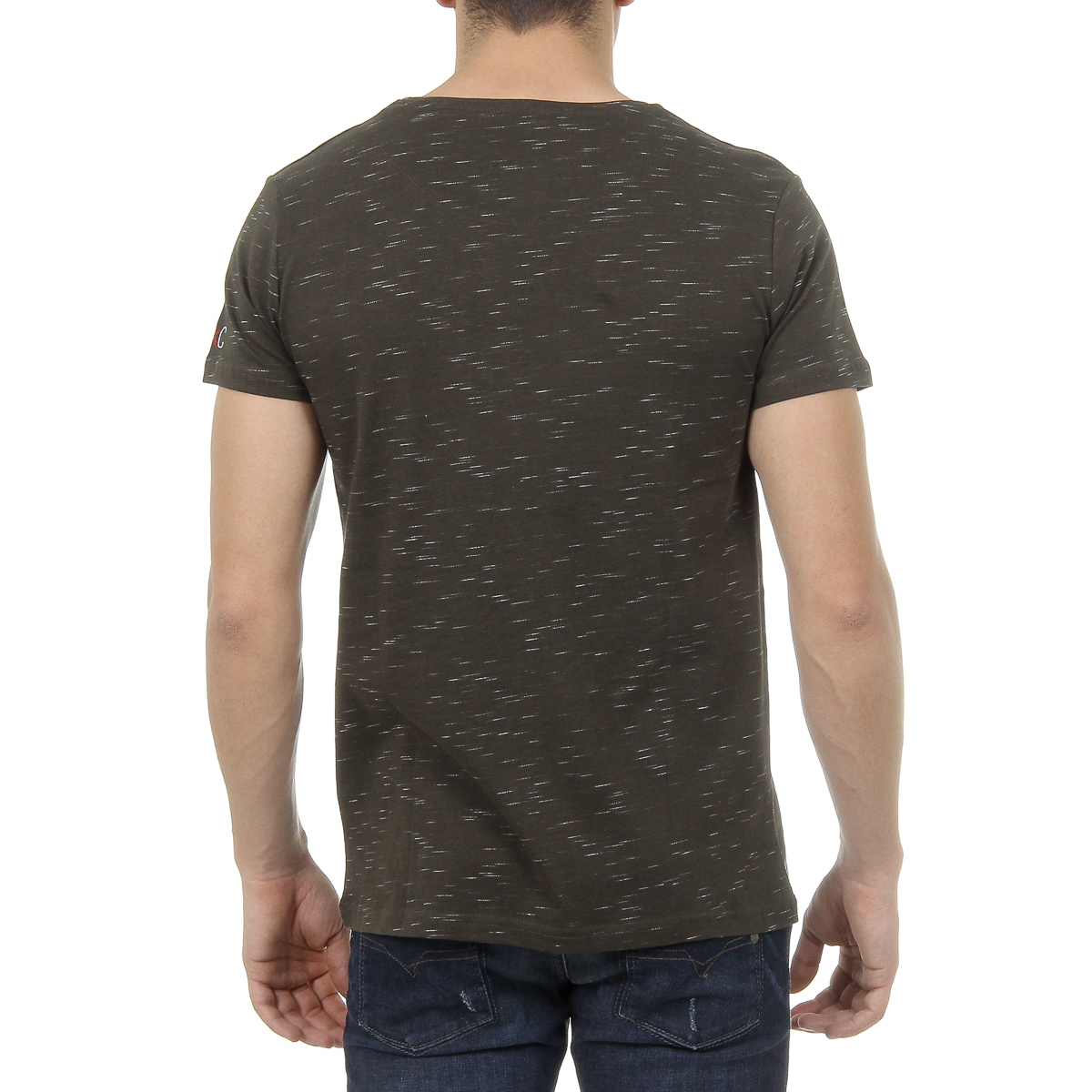 Andrew Charles T-shirt da uomo a maniche corte con scollo rotondo, verde scuro JACK