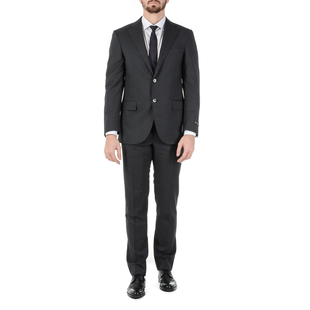 Corneliani Abito da uomo a maniche lunghe grigio scuro Super 130's