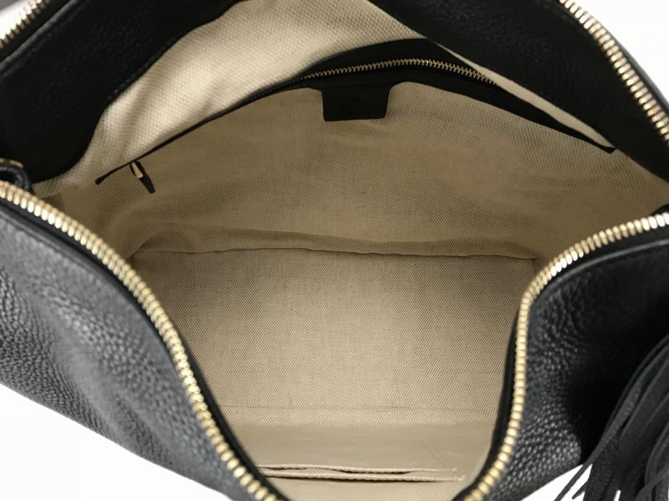 Borsa tote Gucci Soho in pelle nera