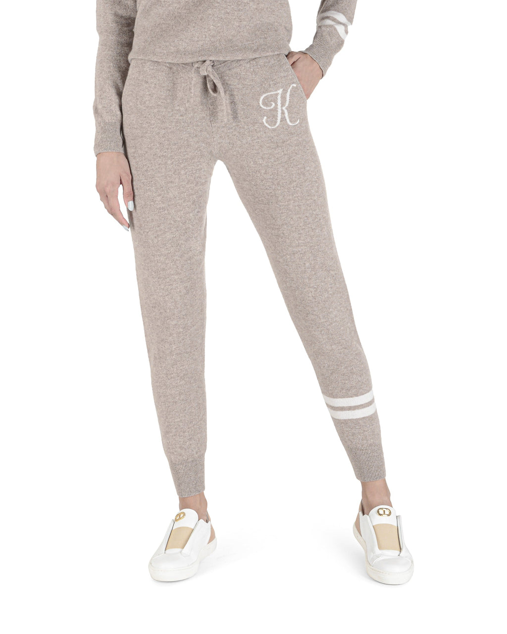 Pantaloni da tuta in cashmere - Cammello