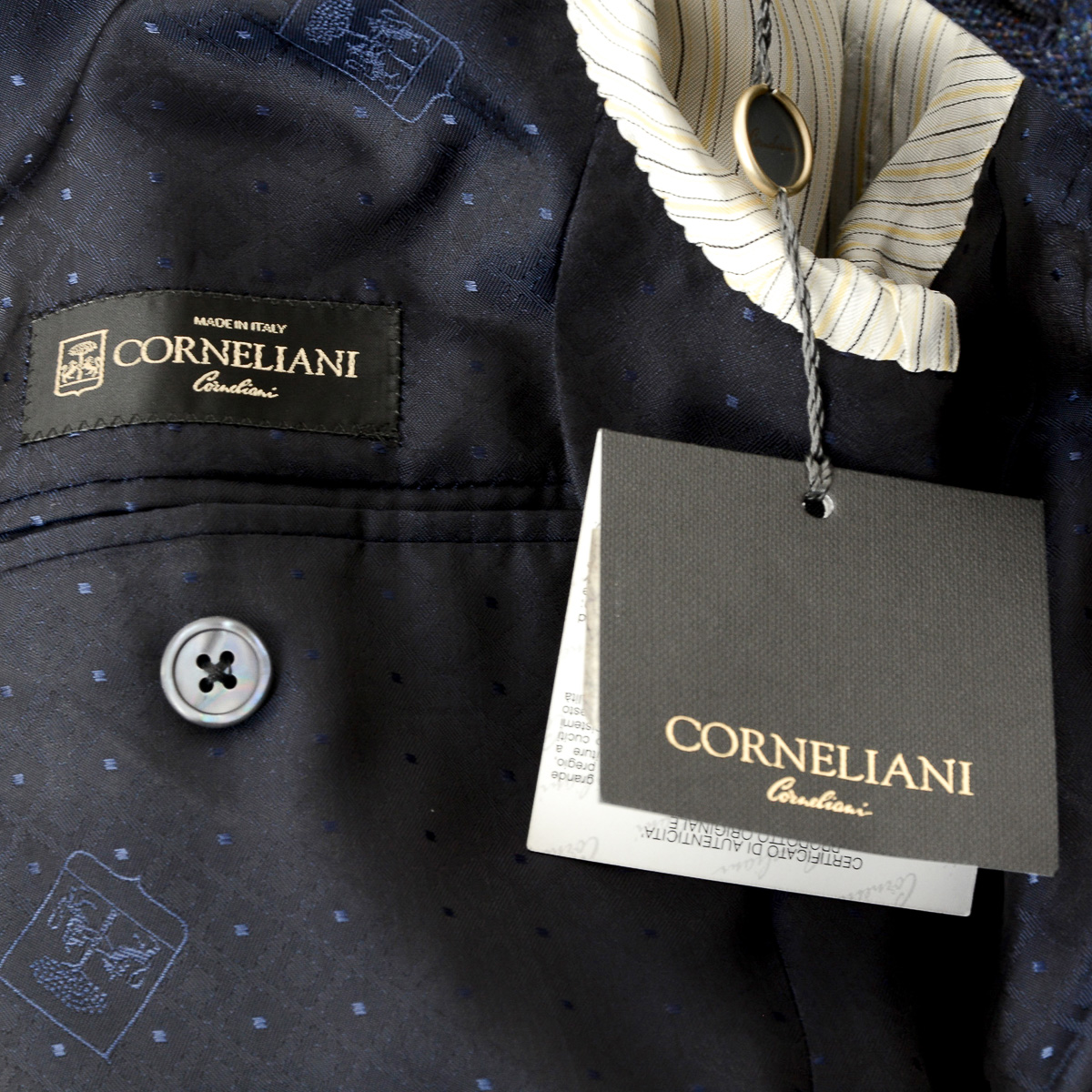 Corneliani Giacca Uomo Maniche Lunghe Blu Scuro