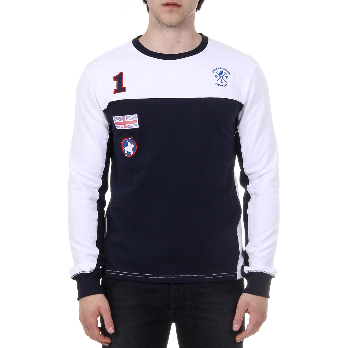 Maglione da uomo a maniche lunghe con scollo tondo Ufford & Suffolk Polo Club