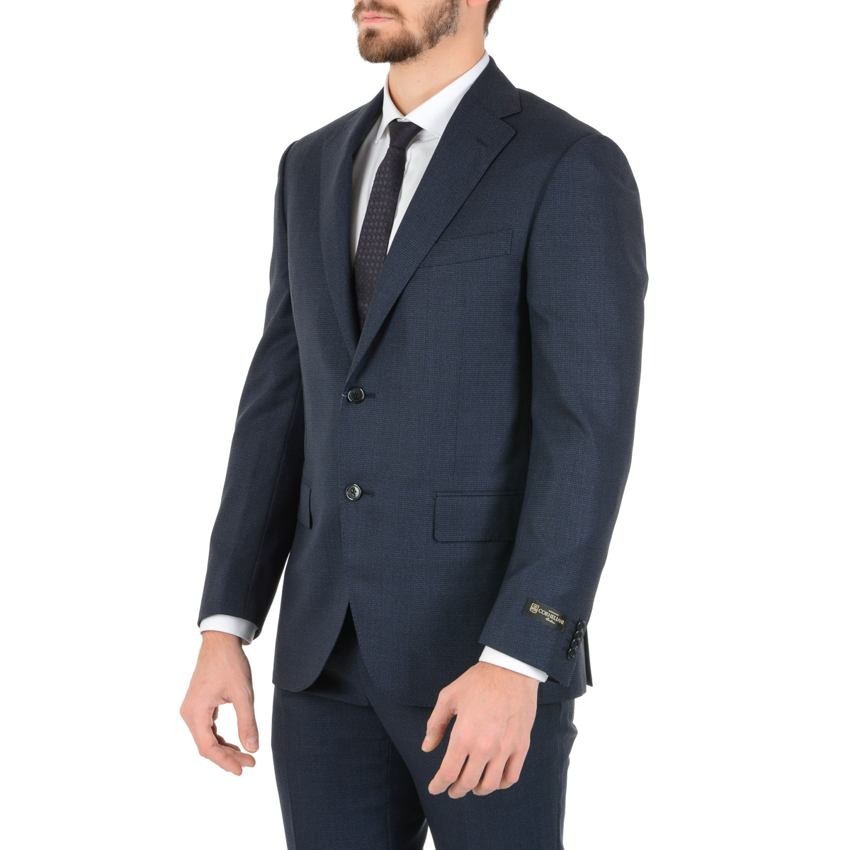 Abito da uomo Corneliani maniche lunghe blu scuro Super 150's