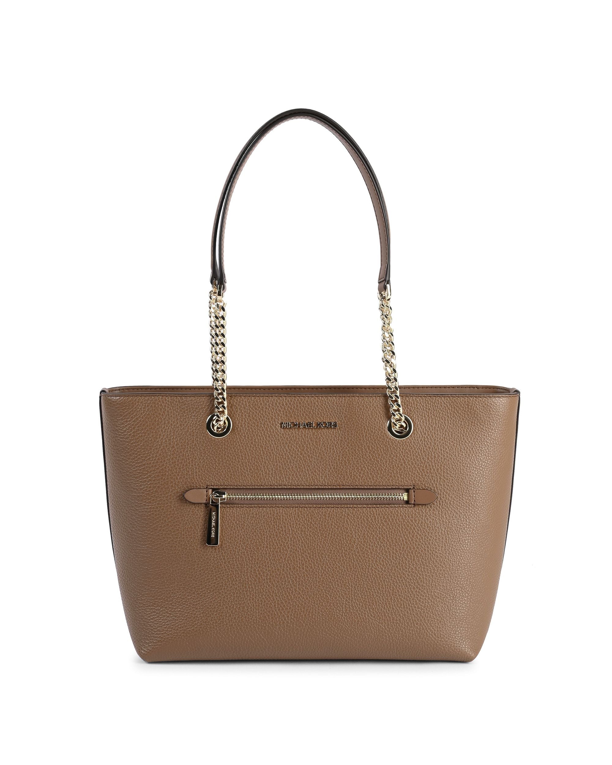 Borsa tote con catena e cerniera frontale di medie dimensioni Michael Kors 35F2GTTT2L LUGGAGE