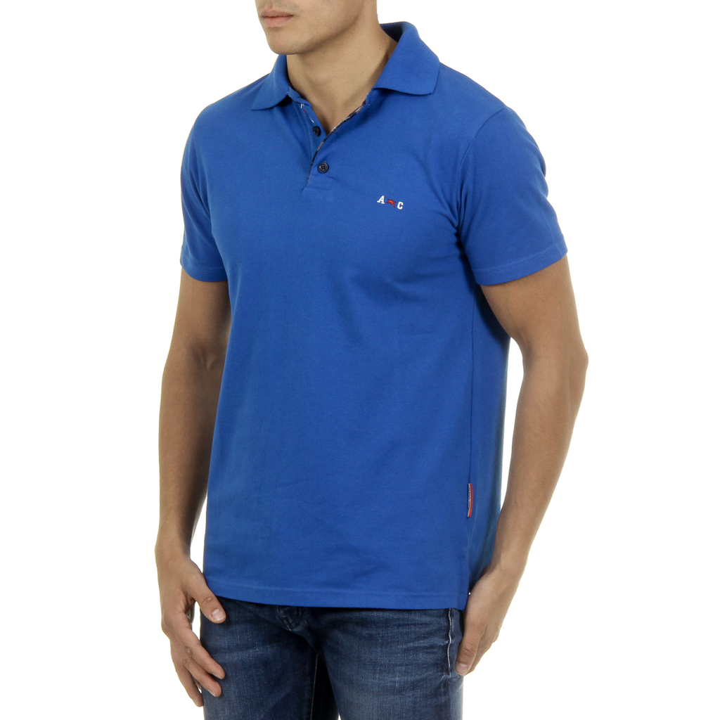Andrew Charles Polo da uomo a maniche corte blu SEMELO