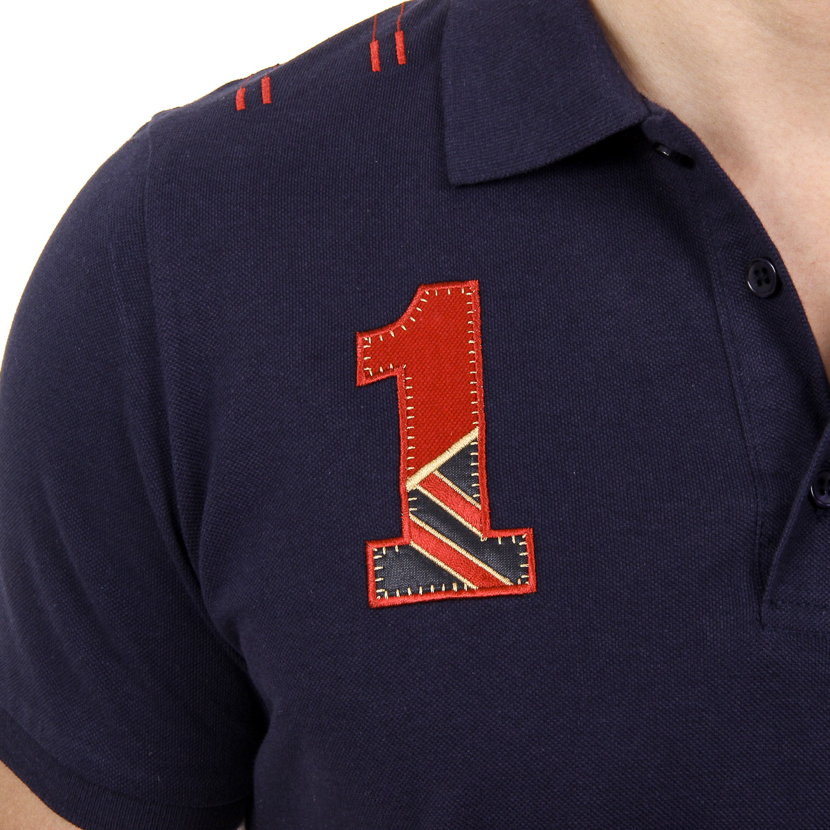 Polo da uomo a maniche corte Ufford & Suffolk Polo Club US008 BLU NAVY