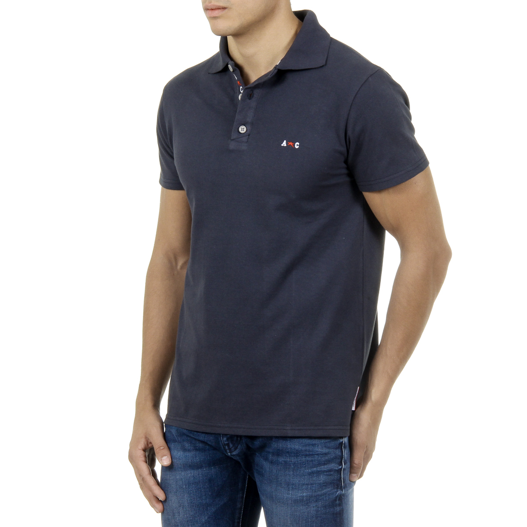 Andrew Charles Polo da uomo a maniche corte blu scuro SEFU